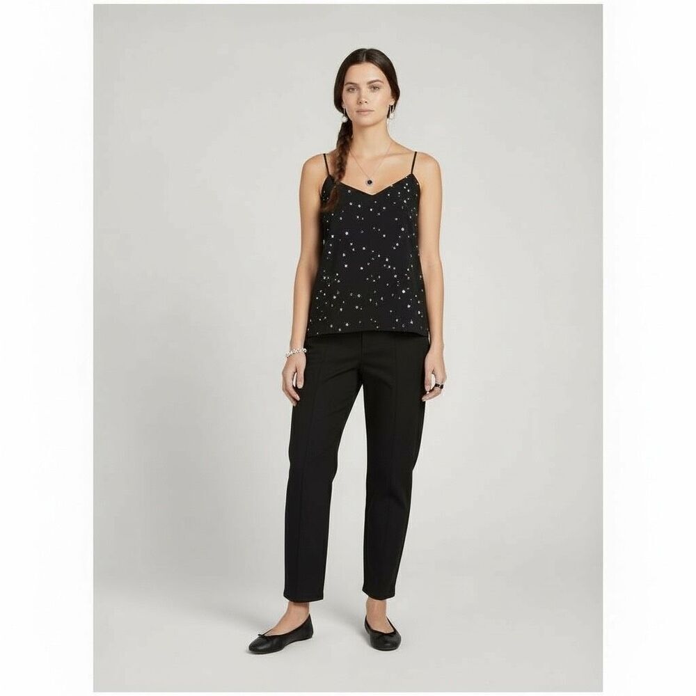 UGG Vita Silk Star Celestial Print Camisole Black V-Neck Tank NWT Size M